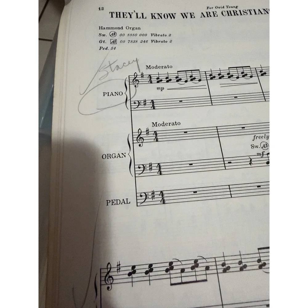 Keyboard Duets for Organ and Piano songbook arranged by Fred Bock